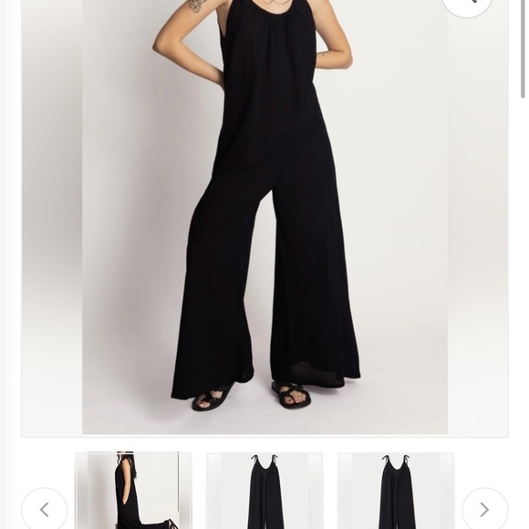 Suzi Kondi Pants - Suzi Kondi Besa Gauze Tie Shoulder Jumpsuit NWT‎ ✨